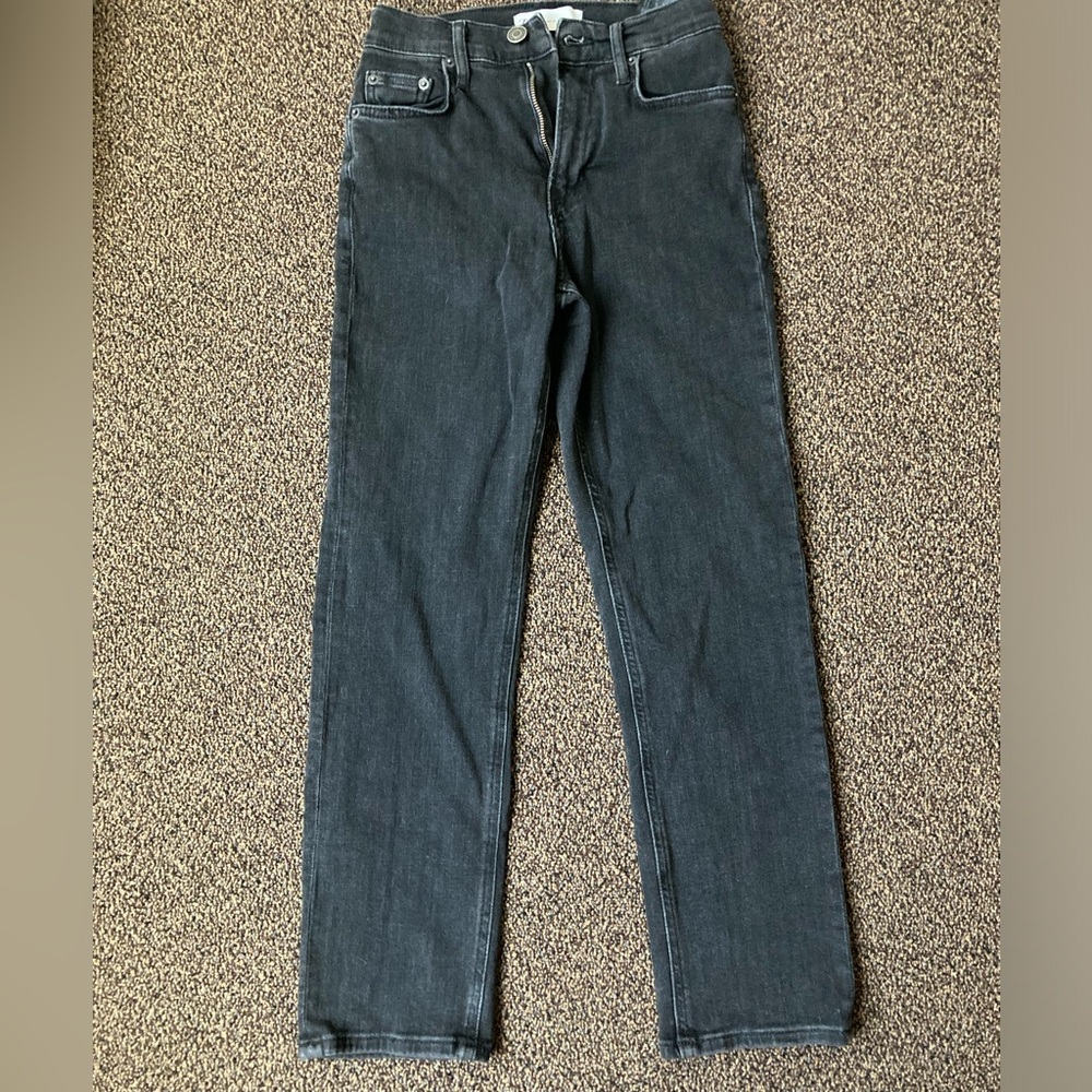 Zara straight cropped jeans